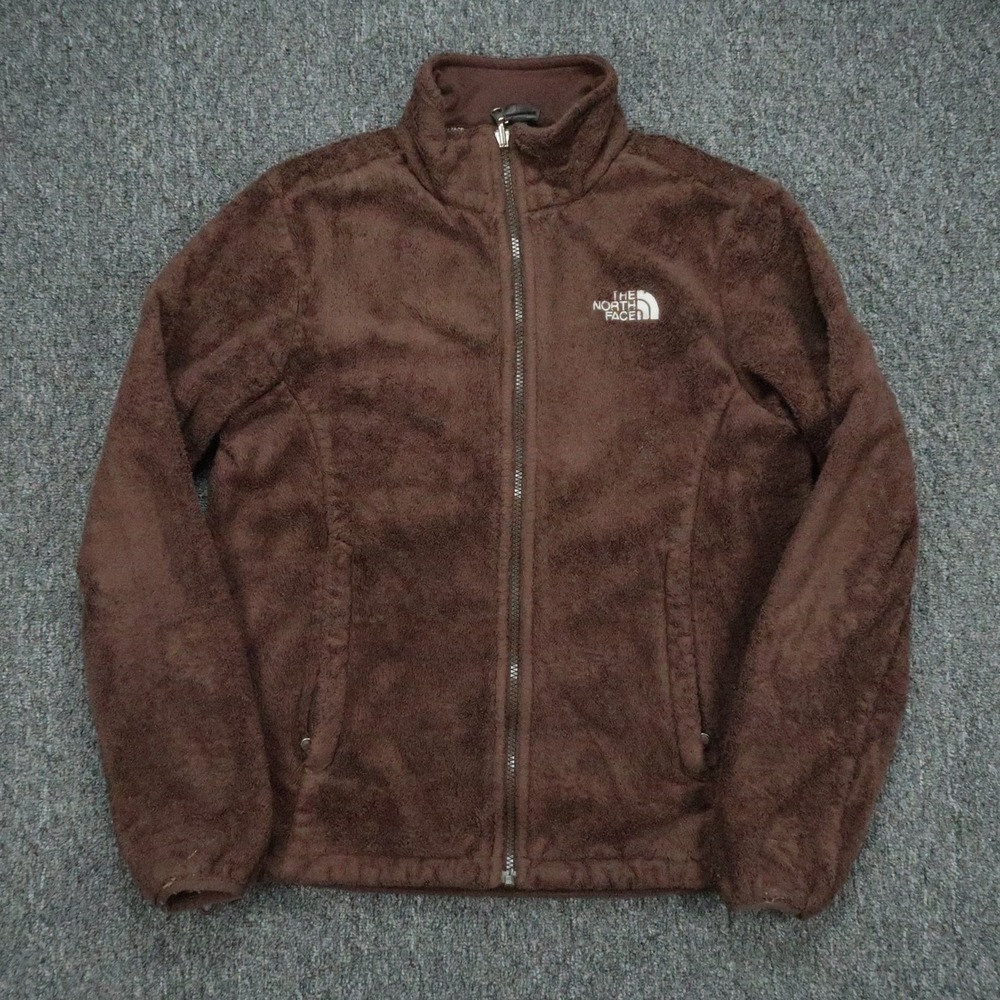 The North Face Jacket Womens Medium Brown Osito Full Zip Pockets Fleece